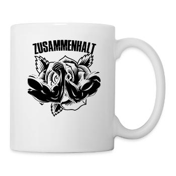 zusammenhalt rose - Tasse - Weiß - Rechts