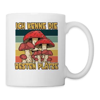 Pilzsammler Pilz Sucher - Tasse - Weiß - Rechts