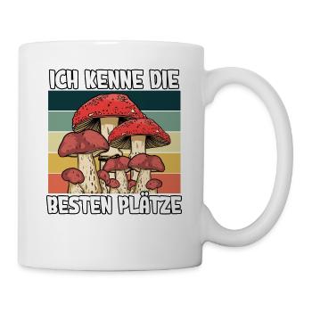 Pilzsammler Pilz Sucher - Tasse - Weiß - Rechts