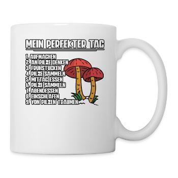 Pilzsammler Pilz Sucher - Tasse - Weiß - Rechts