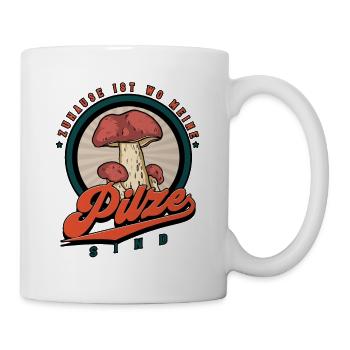 Pilzsammler Pilz Sucher - Tasse - Weiß - Rechts