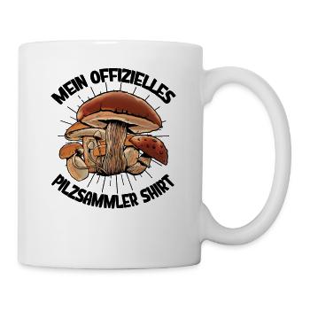 Pilz Glücksbringer Pilzsammler Pilz Sucher - Tasse - Weiß - Rechts