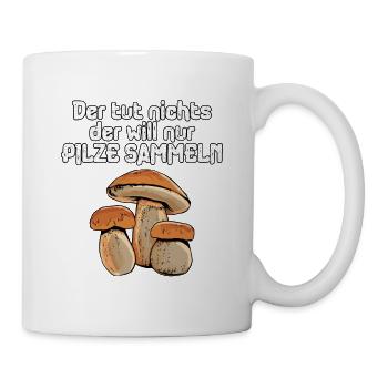 Pilzsammler Pilz Sucher - Tasse - Weiß - Rechts