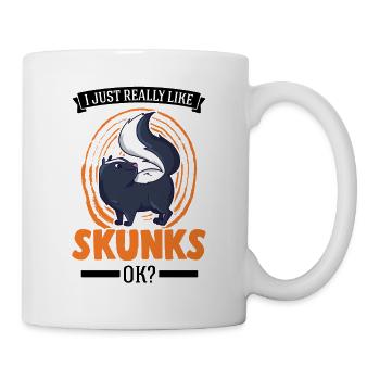 J’aime vraiment Skunks, ok Skunk - Mug blanc - blanc - Droite
