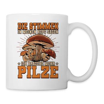 Pilzsammler Pilz Sucher - Tasse - Weiß - Rechts