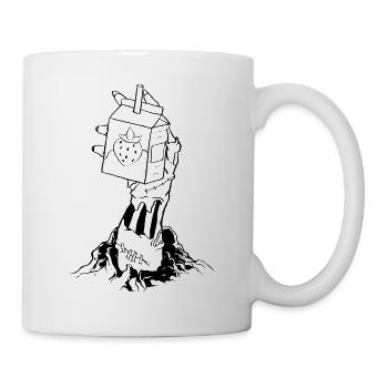 Zombiecore Ästhetische Erdbeermilch Zombie - Tasse - Weiß - Rechts