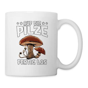 Pilzsammler Pilz Sucher - Tasse - Weiß - Rechts