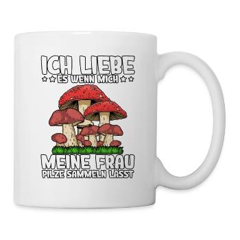 Pilzsammler Pilz Sucher - Tasse - Weiß - Rechts