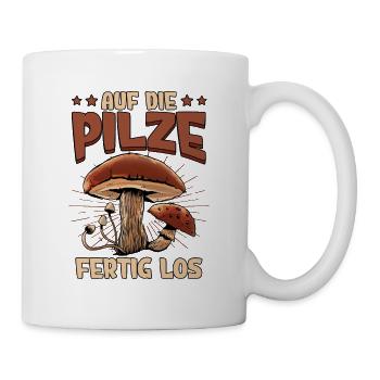 Pilzsammler Pilz Sucher - Tasse - Weiß - Rechts