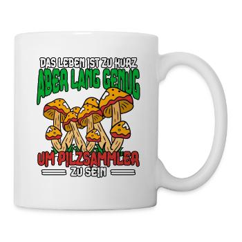 Pilzsammler Pilz Sucher - Tasse - Weiß - Rechts