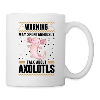 Axolotl Geschenk Schwanzlurch - Tasse - Weiß - Rechts