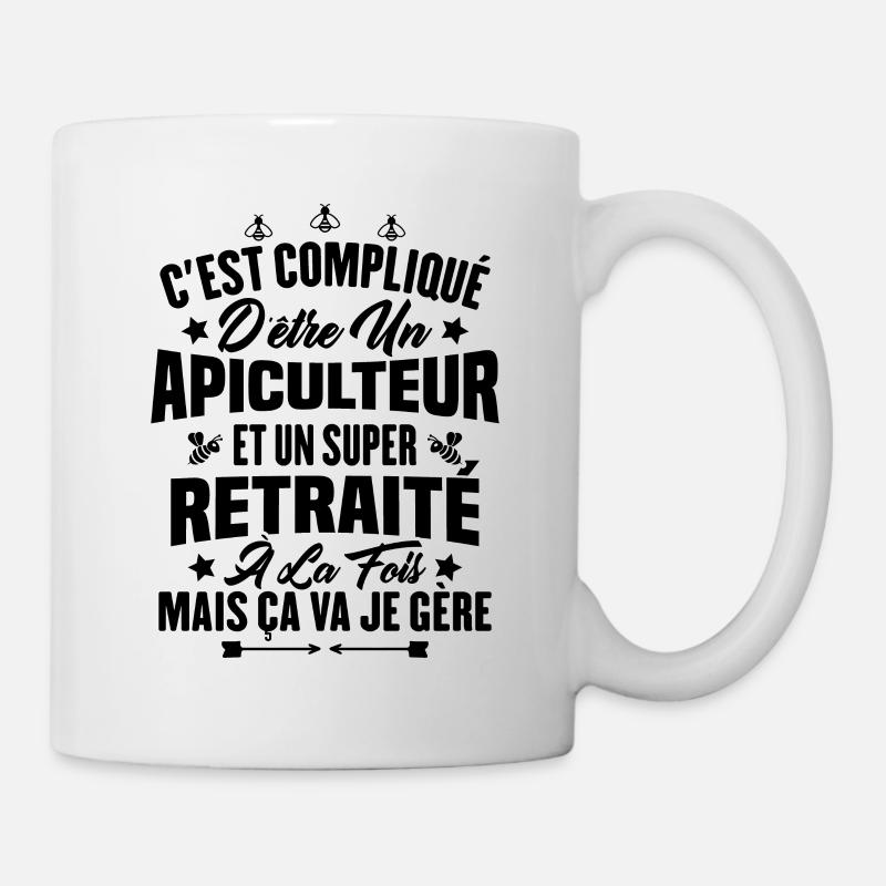 Un apiculteur et un super retraité - Mug blanc - blanc