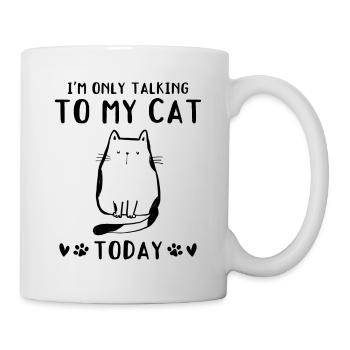 Cat lovers - I'm just talking to my - Mug - white - Right