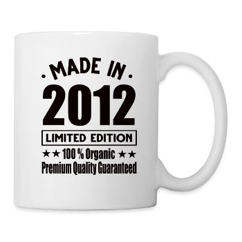 Made in 2012 Vintage Retro Limited Edition - Tasse - Weiß - Rechts