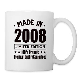Made in 2008 Vintage Retro Limited Edition - Mug - white - Right