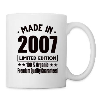 Fabriqué en 2007 Vintage Retro Limited Edition - Mug blanc - blanc - Droite