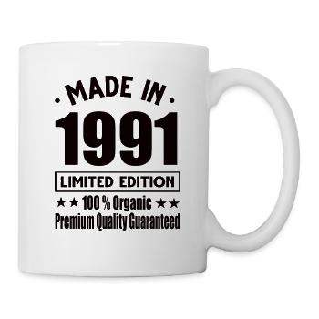Fabriqué en 1991 Vintage Retro Limited Edition - Mug blanc - blanc - Droite