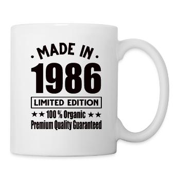 Fabriqué en 1986 Vintage Retro Limited Edition - Mug blanc - blanc - Droite