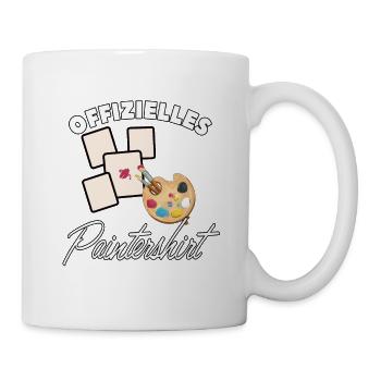 Offizielles Paintershirt für Künstler - Tasse - Weiß - Rechts