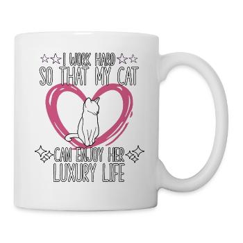 Drôle de chat disant Propriétaire de chat Cats Motif - Mug blanc - blanc - Droite