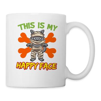 C’est mon visage heureux drôle de monstre d’Halloween - Mug blanc - blanc - Droite