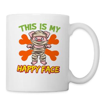 C’est mon visage heureux drôle de monstre d’Halloween - Mug blanc - blanc - Droite