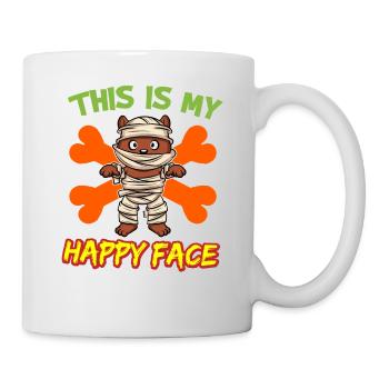 C’est mon visage heureux drôle de monstre d’Halloween - Mug blanc - blanc - Droite