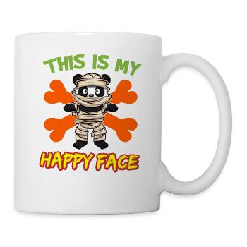 C’est mon visage heureux drôle de monstre d’Halloween - Mug blanc - blanc - Droite