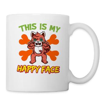 C’est mon visage heureux drôle de monstre d’Halloween - Mug blanc - blanc - Droite