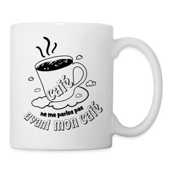 ne me parlez pas avant mon café du matin ! humour - Mug blanc - blanc - Droite