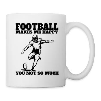Footballfan American Football Footballtrainer - Tasse - Weiß - Rechts