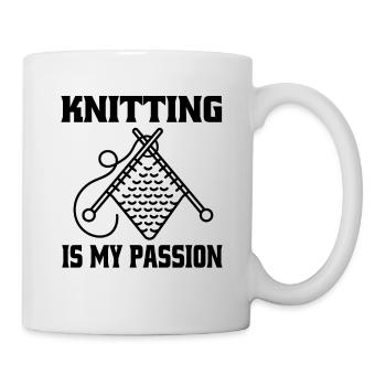Knitting Gift Seamstress Crochet Sewing - Mug - white - Right
