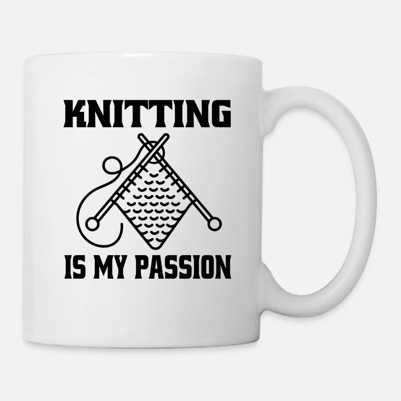Knitting Gift Seamstress Crochet Sewing - Mug - white
