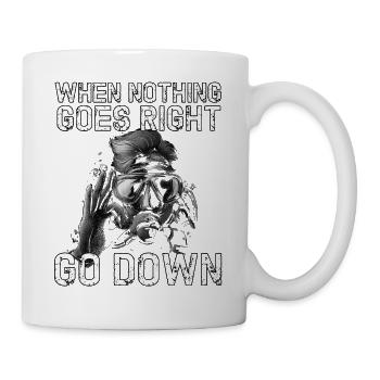 Apnea Diver Freediver Scuba Diver - Mug - white - Right