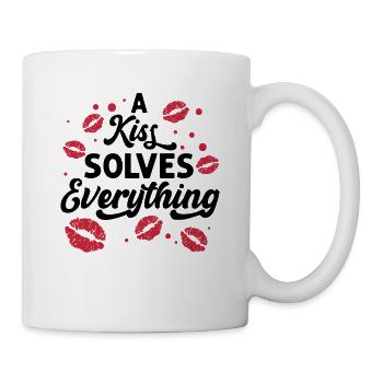 Problème Kissing Solution Relation Partenaire Baiser - Mug blanc - blanc - Droite