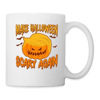 Halloween Abstimmung Politischer Kürbis Wähler - Tasse - Weiß - Rechts