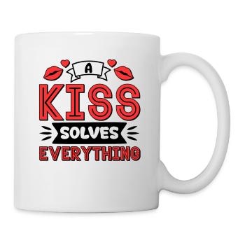 Problème Kissing Solution Relation Partenaire Baiser - Mug blanc - blanc - Droite