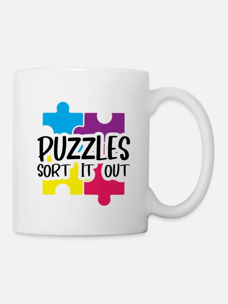 Puzzlers Sort It Out 4 - Tasse - Weiß