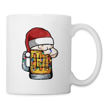 Tasse de bière de Noël Noël Cap Noël - Mug blanc - blanc - Droite
