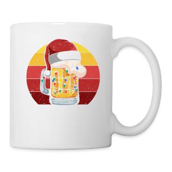 Tasse de bière de Noël Noël Cap Noël - Mug blanc - blanc - Droite