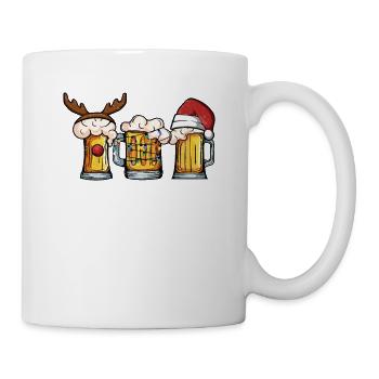 Beer Mug Christmas Tree Lights Santa Claus - Mug - white - Right