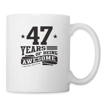 47 Jahre Awesome 47. Geburtstag - Tasse - Weiß - Rechts