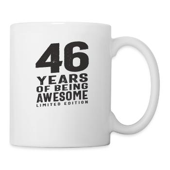 46 Jahre Awesome 46. Geburtstag - Tasse - Weiß - Rechts