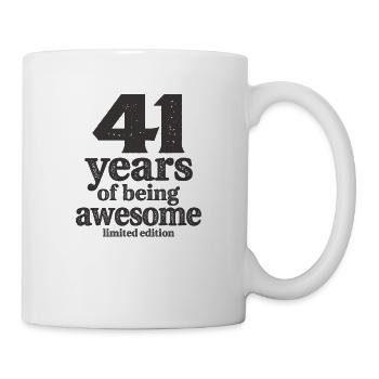 41 Jahre Awesome 41. Geburtstag - Tasse - Weiß - Rechts