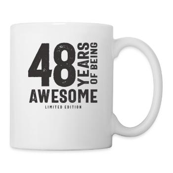 48 Jahre Awesome 48. Geburtstag - Tasse - Weiß - Rechts
