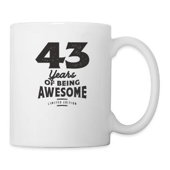 43 Jahre Awesome 43. Geburtstag - Tasse - Weiß - Rechts