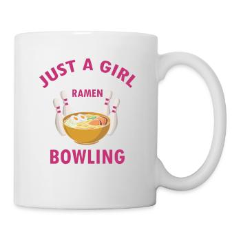 Juste une fille qui aime les ramen et le bowling génial - Mug blanc - blanc - Droite