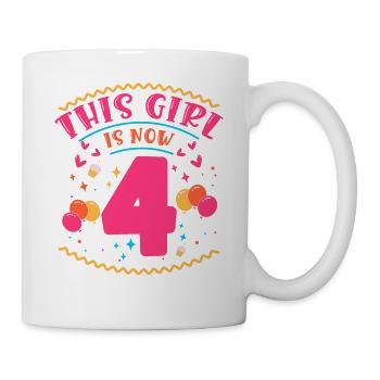 Cette fille a maintenant 4 | Thème Cupcake - Mug blanc - blanc - Droite