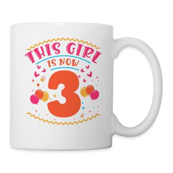 Cette fille a maintenant 3 | Thème Cupcake - Mug blanc - blanc - Droite