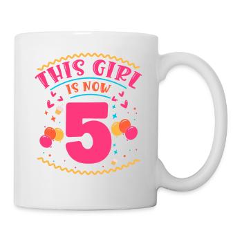 This Girl Is Now 5 | Cupcake Themed - Mug - white - Right